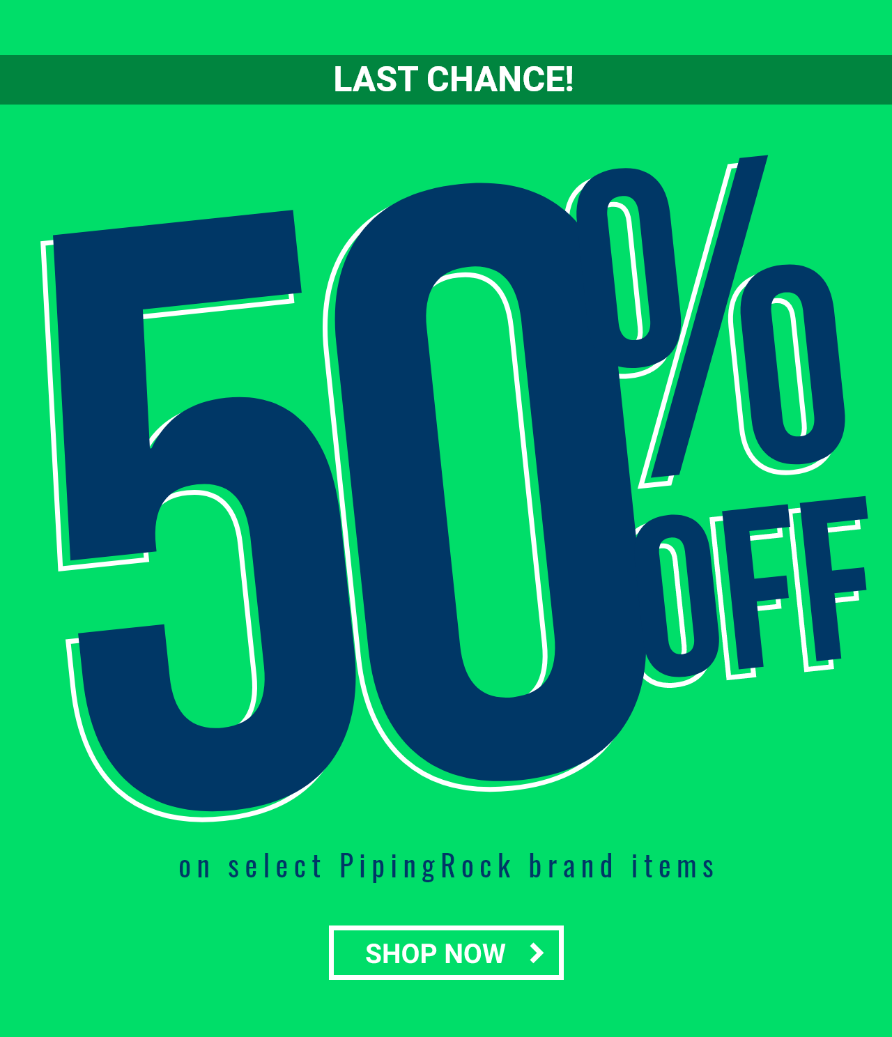 Last Chance! 50% OFF Ends Soon