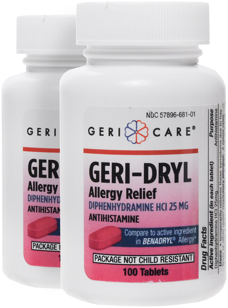 antihistaminicum difenhydramine hcl 25 mg verlicht allergieen compare to benadryl potency units unit 44 100 tabletten 2 flessen
