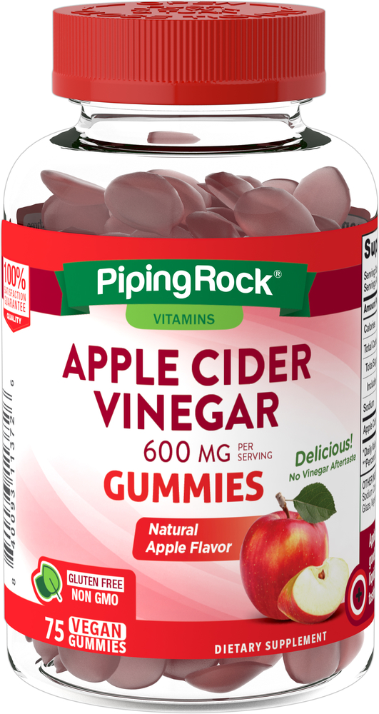 Apple Cider Vinegar Gummies (Natural Apple), 600 mg (per serving), 75