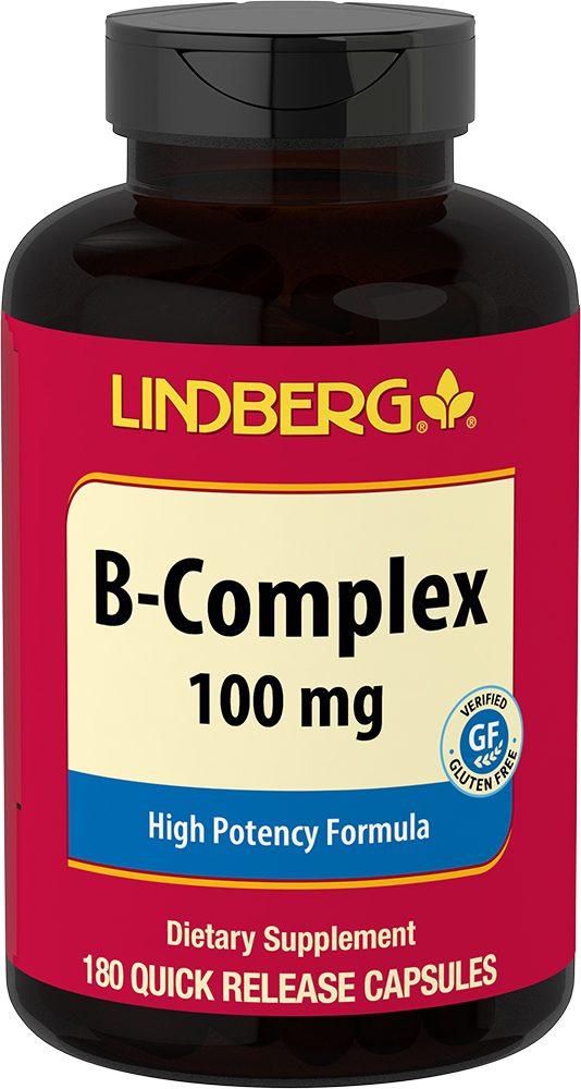 B-Complex, 100 Mg, 180 Capsules | PipingRock Health Products