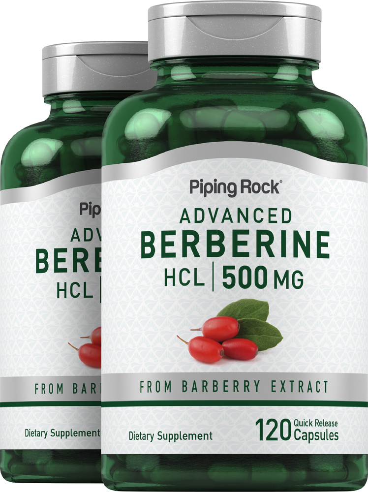 Berberine HCL 500 mg | Blood Glucose & Cholesterol Supplement | Piping ...