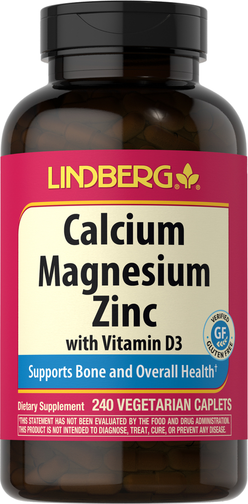 Calcium Magnesium Zinc with Vitamin D3, 240 Caplets ...