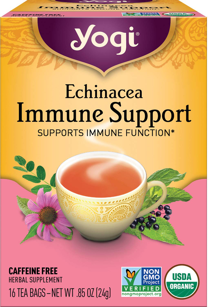 Echinacea Immune Support Tea (Organic), 16 Bags | PipingRock Health ...