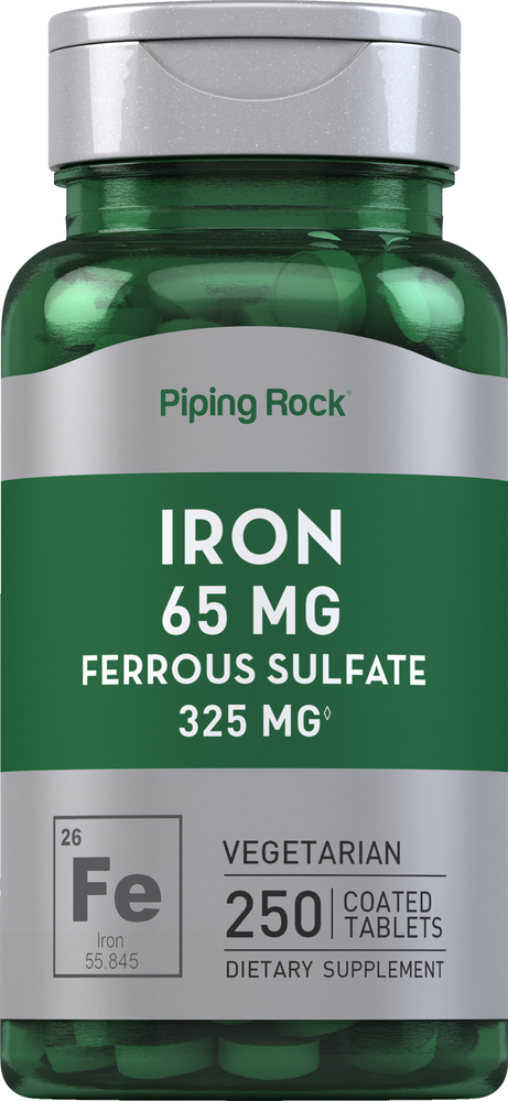 iron ferrous sulfate 65 mg 250 coated tablets