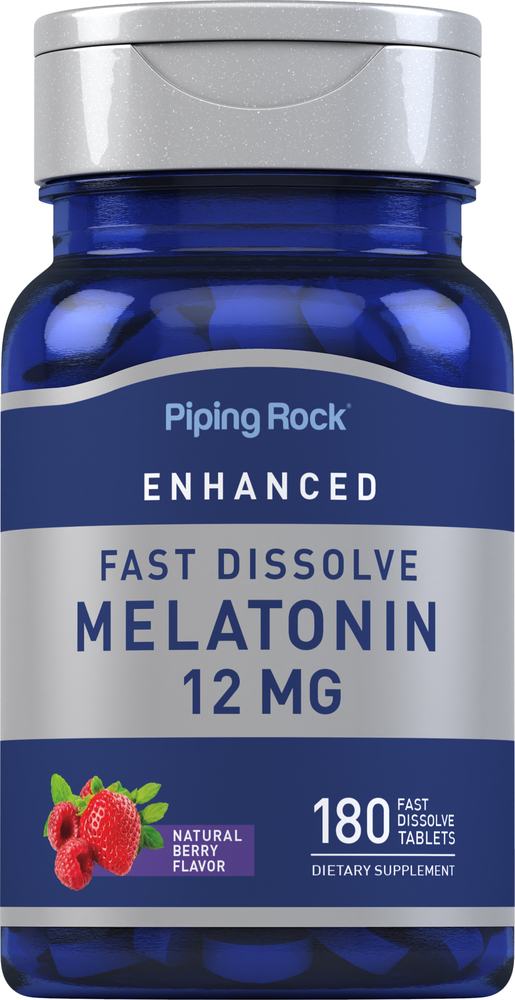 Melatonin 12 Mg Fast Dissolve 180 Tablets Piping Rock Health