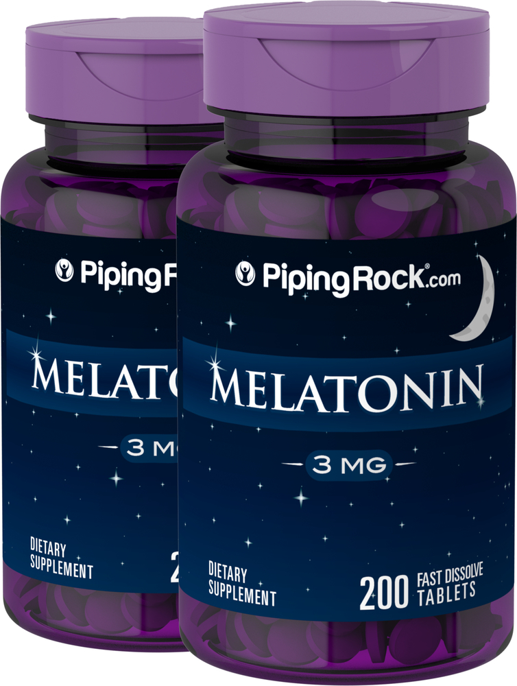 Melatonin 3 mg Fast Dissolve 2 x 200 Tablets 3mg Melatonin Piping Melatonin 3 mg Fast Dissolve 2 x 200 Tablets 3mg Melatonin Piping