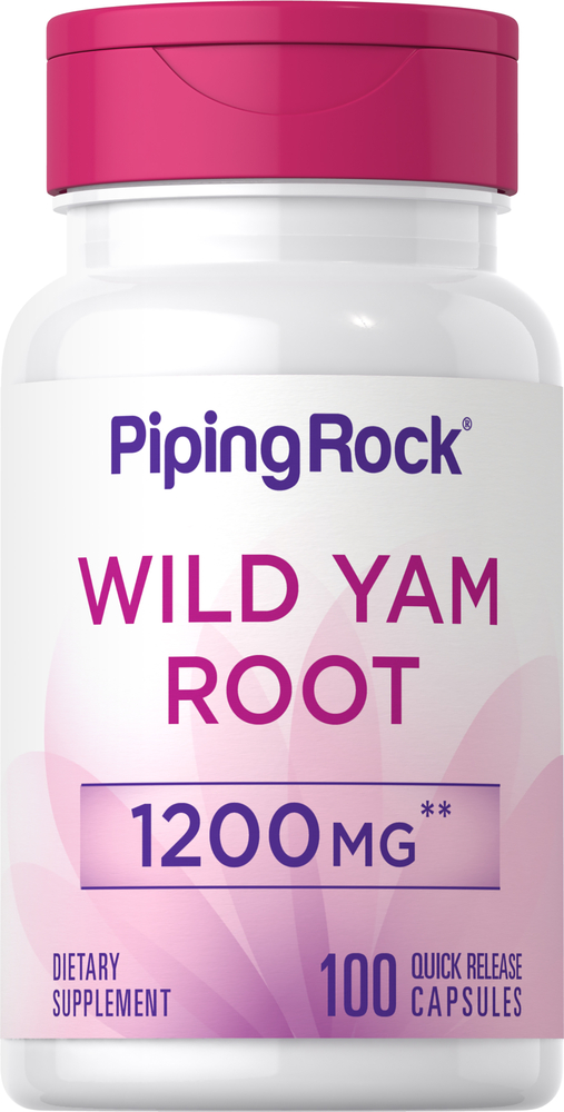 Wild Yam Root Extract 450mg 100 Capsules Benefits PipingRock Health
