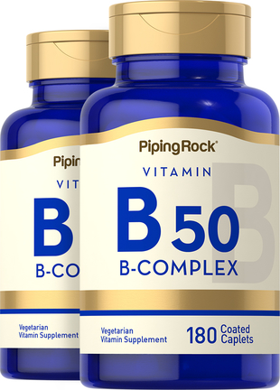 B-50 Complex 2 Bottles x 180 | Vitamin B 50 | PipingRock Health Products