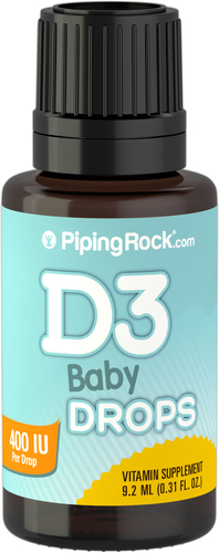 Baby D3 Drops Liquid Vitamin D 400 IU 365 servings (0.31 fl oz)