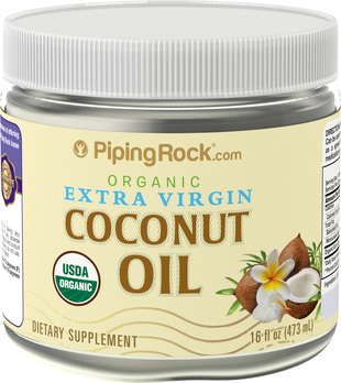 De in de rij gaan staan Betekenisvol Extra Virgin Coconut Oil 16 oz (473 mL) | PipingRock Health Products