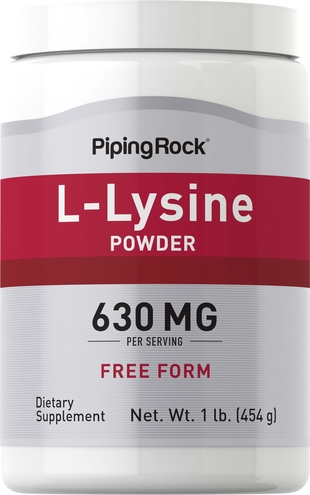 L Lysine Powder 1 Lb 454 G 100 Pure Powder Benefits Pipingrock Health Products