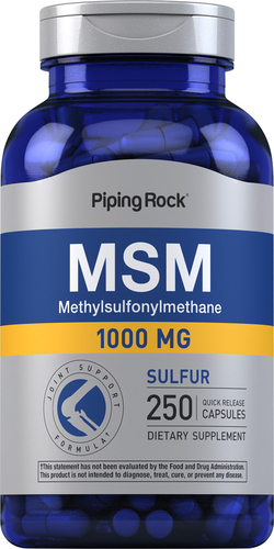 Msm 1000 Sulfur 1000 Mg 250 Capsules Pipingrock Health Products