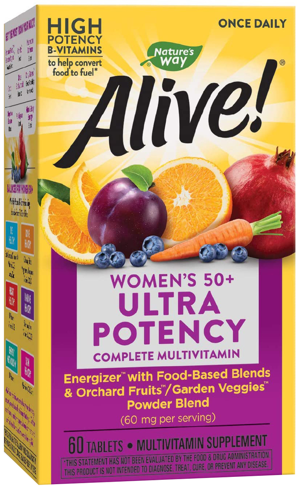 Alive! Once Daily Women's 50+ Multi-Vitamin, 60 Tablets ...