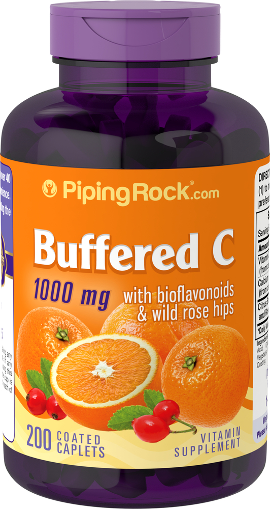 Buffered Vitamin C 1000 Mg With Bioflavonoids Rose Hips 0 Caplets Pipingrock Health Products Buffered Vitamin C 1000 Mg With Bioflavonoids Rose Hips 0 Caplets Pipingrock Health Products