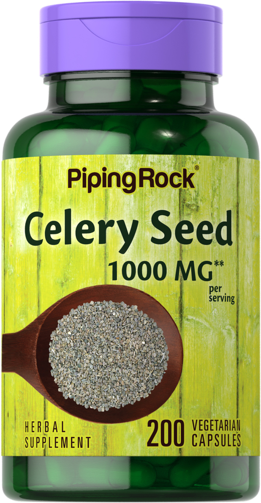 Celery Seed Extract, 1000 mg (per serving), 200 Vegetarian Capsules