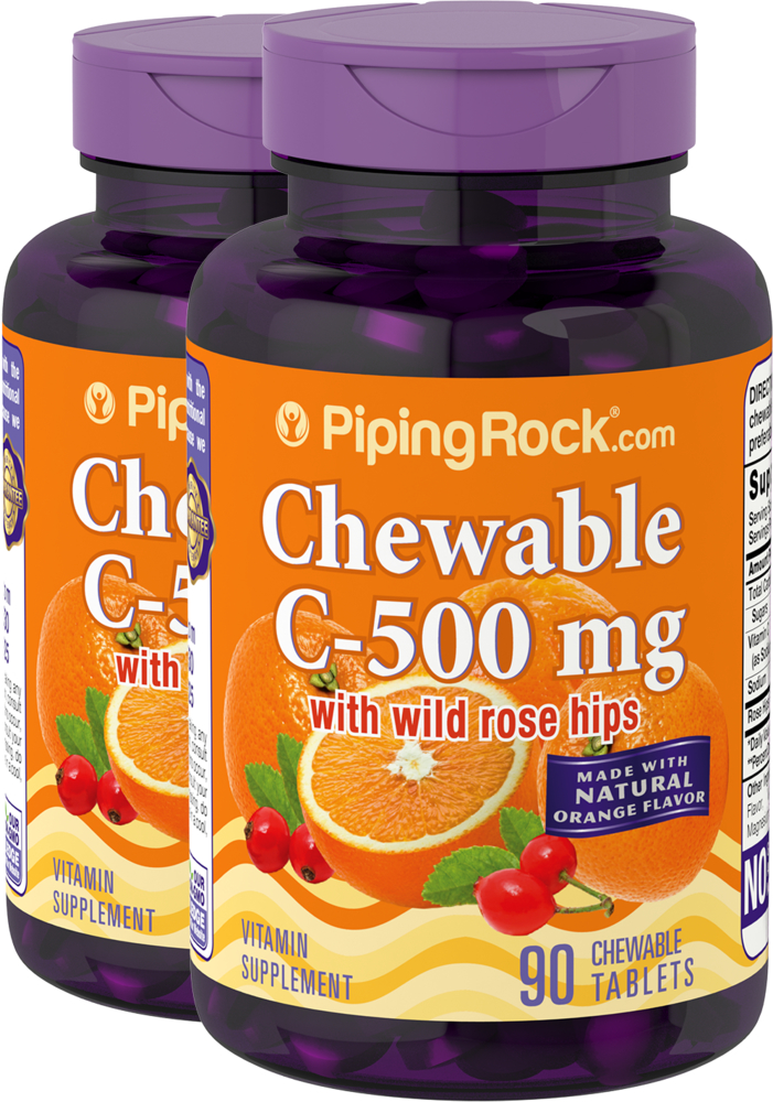Chewable Vitamin  C  500 mg Orange  Flavor 90 Tablets 
