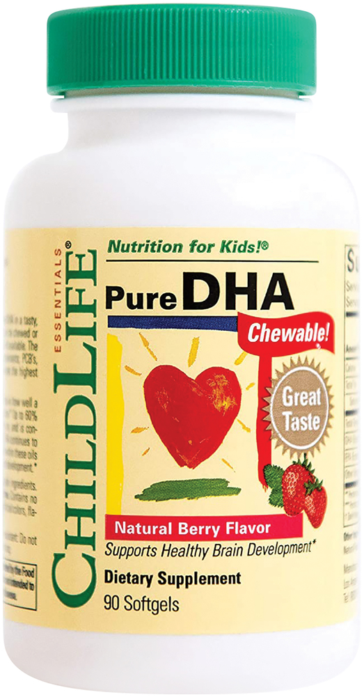Children's Pure DHA Chewable Natural Berry, 90 Softgels | Piping Rock Health Products