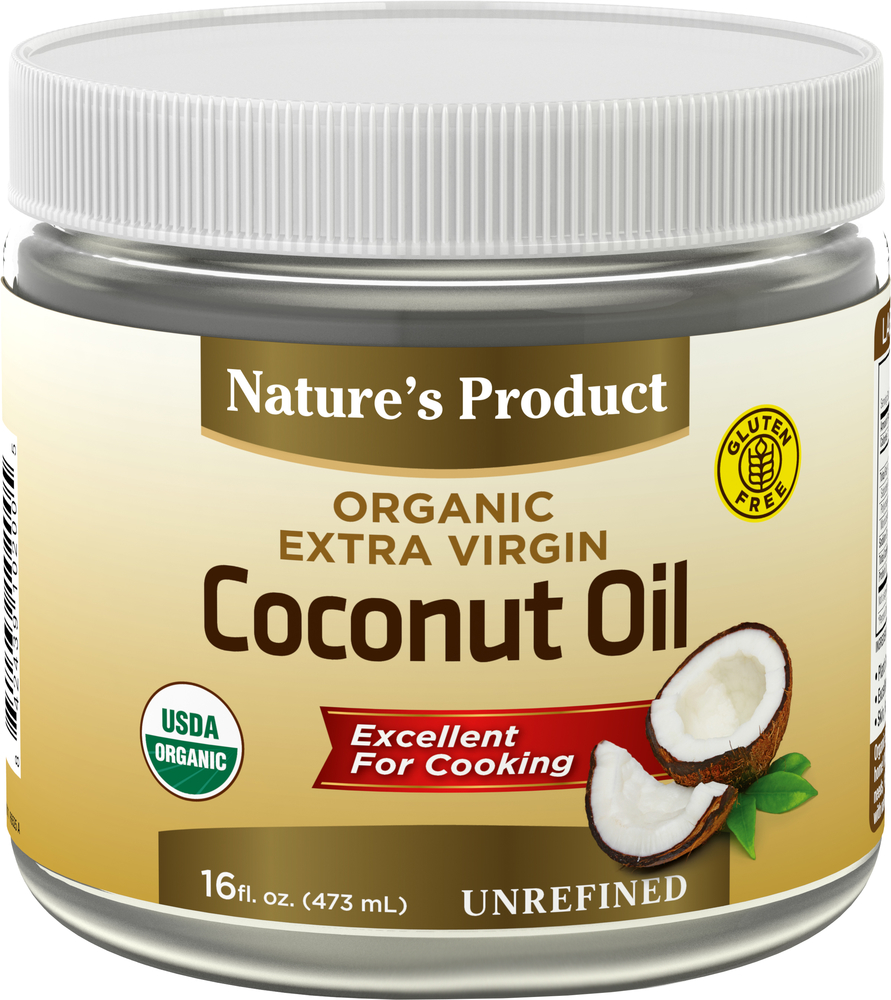 Extra Virgin Coconut Oil (Organic), 16 fl oz (473 mL) Bottle ...
