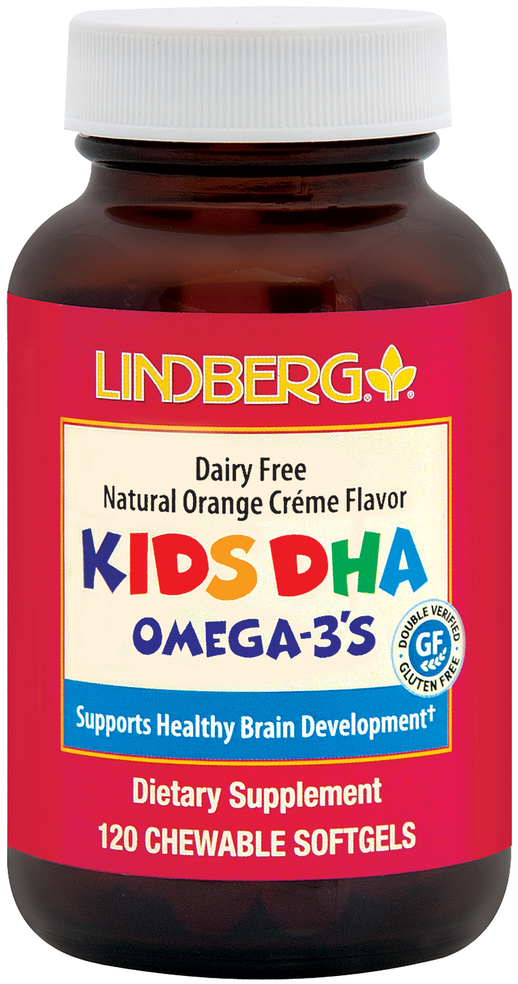 Kids DHA Omega-3's Chewables (Natural Orange), 200 mg, 120 Softgels | Piping Rock Health Products