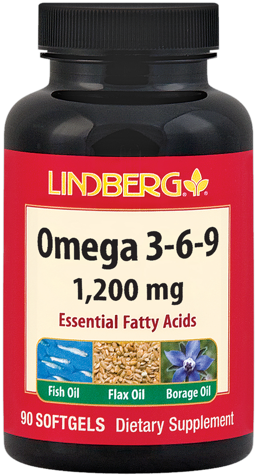 Omega 3-6-9 Fish, Flax & Borage, 1,200 mg, 90 Softgels ...