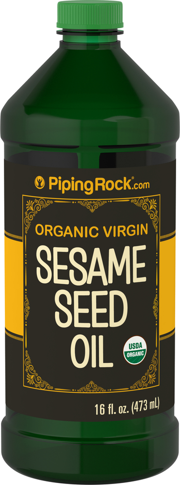Organic Sesame Oil 16 fl oz (473 mL) | Buy Sesame Oil | PipingRock ...