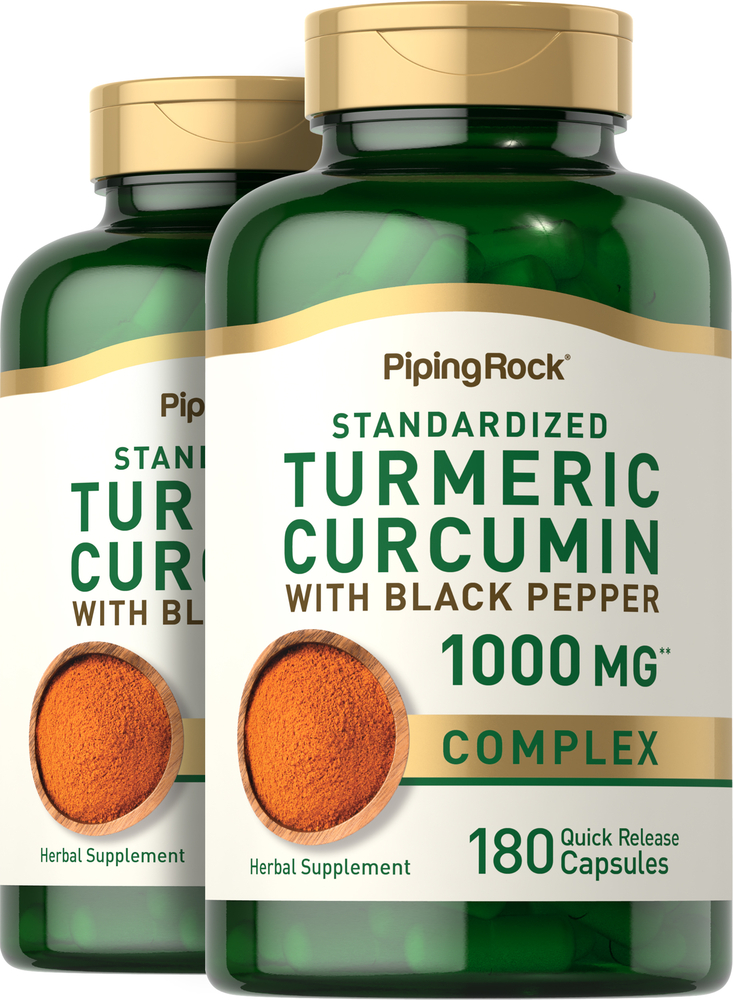 Turmeric Curcumin 1000 mg with Black Pepper 2 x 180 Capsules