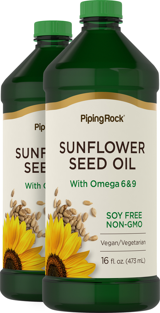 Sunflower Seed Oil 2 X 16 Fl Oz 473 Ml Sunflower Oil For Skin Piping Rock Health Products