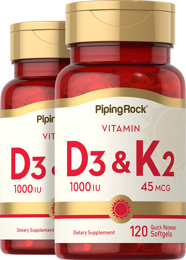 Vitamin D & K Supplements PipingRock Health Products