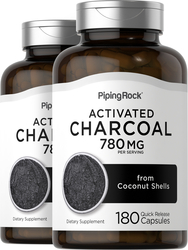 Activated Charcoal from Coconut 780 mg (per serving) 180 Capsules x 2 Bottles