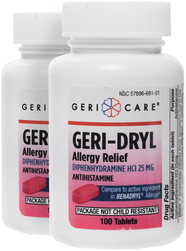 Difenidramina - anti-histamínico HCl 25 mg (alívio para alergias) 100 Comprimidos