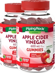 Apple Cider Vinegar Gummies (Natural Apple), 75 Gummies x 2 Bottles