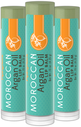 Argan Oil Lip Balm 3 Pack 3 Tubes x 0.15 oz (4 g)