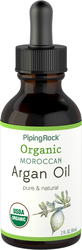 Organic Moroccan Argan Oil (Organic), 2 fl oz (59 mL) Dropper Bottle