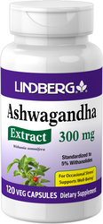 Ashwagandha Standardized Extract, 300 mg, 120 Veg Caps