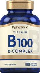Complexo B vitamina B100 100 Cápsulas de Rápida Absorção