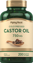 Castor Oil, 750 mg, 200 Softgels