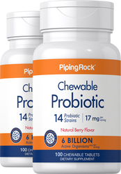 Chewable Probiotic 14 Strains 6 Billion Organisms (Natural Berry) 2 bottles