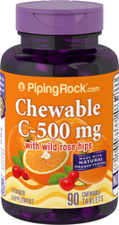Vitamina C 500 mg para mastigar C - Laranja 90 Comprimidos mastigáveis