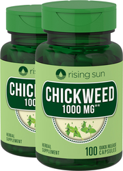 Chickweed 1000 Mg Herbal Supplement 100 Capsules Pipingrock Health Products