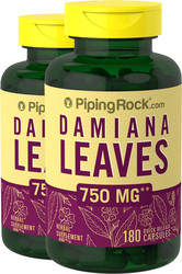 Damiana Leaves 750 Mg 180 Capsules Health Benefits Pipingrock Health Products