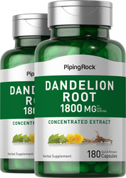 Dandelion Root 1800 mg (per serving) 2 Bottles x 180 Capsules