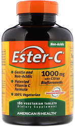 Ester C 1000mg Citrus Bioflavonoids 180 Vegetarian Tablets