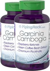 Garcinia cambogia 500 mg c/ Cetonas de framboesa e Café verde 90 Comprimidos oblongos revestidos