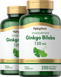 Extracto de Ginkgo Biloba Estandarizado 200 Cápsulas de liberación rápida