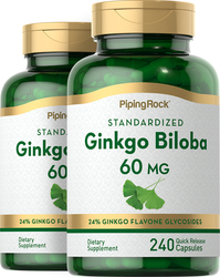 Extracto de Ginkgo Biloba Estandarizado 240 Cápsulas de liberación rápida