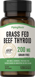 Thyroid Glandular (Thyroxin-Free) 200 mg  2 Bottles x 60 Capsules