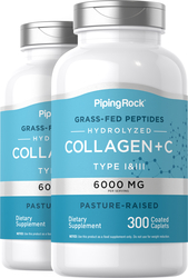 Colagénio hidrolisado tipo I e III 300 Comprimidos oblongos revestidos