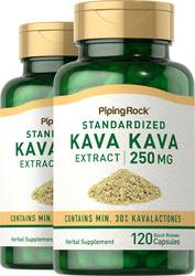 Kava Kava 250 mg Standardized Extract 2 Bottles x 120 Capsules