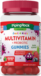Multivitamin + Jeli Getah Probiotik Kanak-kanak (Minuman Beri Asli) 60 Gummy Vegetarian