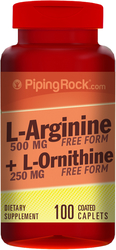 L-Arginina e Ornitina  100 Comprimidos oblongos revestidos